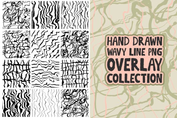 Download Hand Drawn Wavy Lines PNG Overlay Set - Overlay Collection