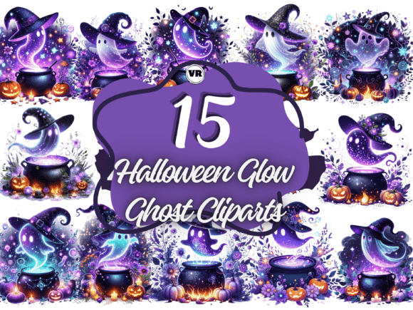 Download Halloween Cauldron Glow Ghost Cliparts - Glow Collection