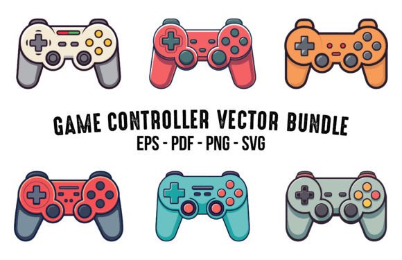 Download Gamepad Console Illustration Clipart Set - Gamepad Collection