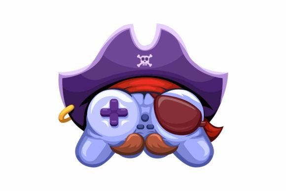 Download Pirate Gamepad Mascot Cartoon Vector - Gamepad Collection