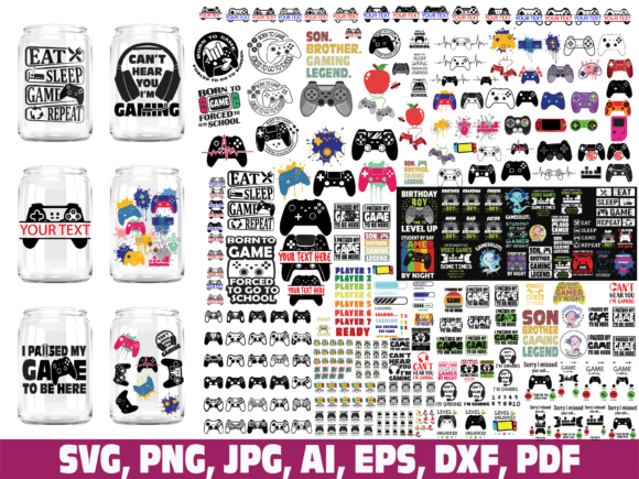 Download Gamer Video Games Libbey Can Glass Wrap - Premium Resources