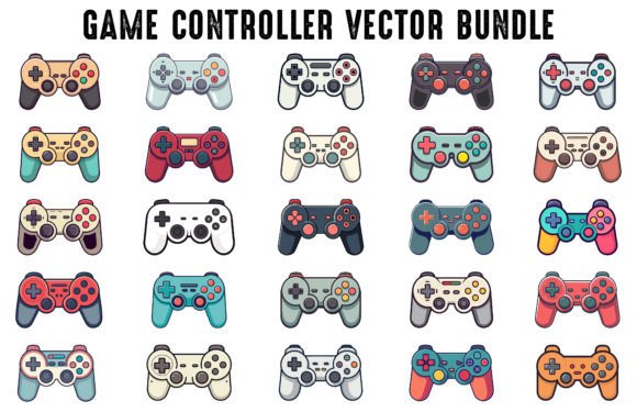 Download Modern Gamepad Controller Vector Bundle - Gamepad Collection